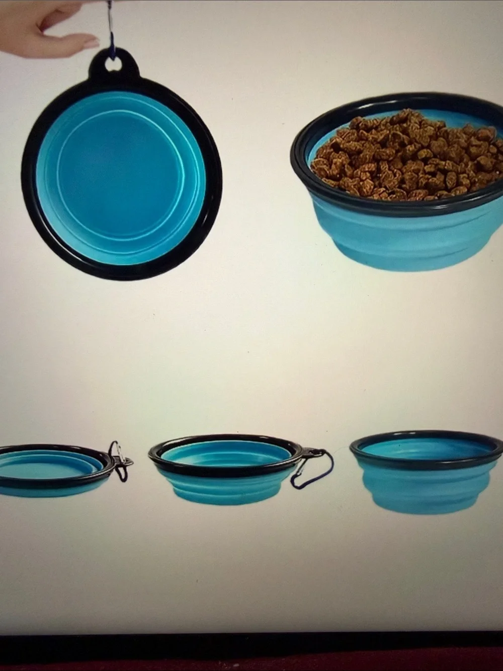 Collapsible feeding - watering bowls for on the go. 🆕 choose your color